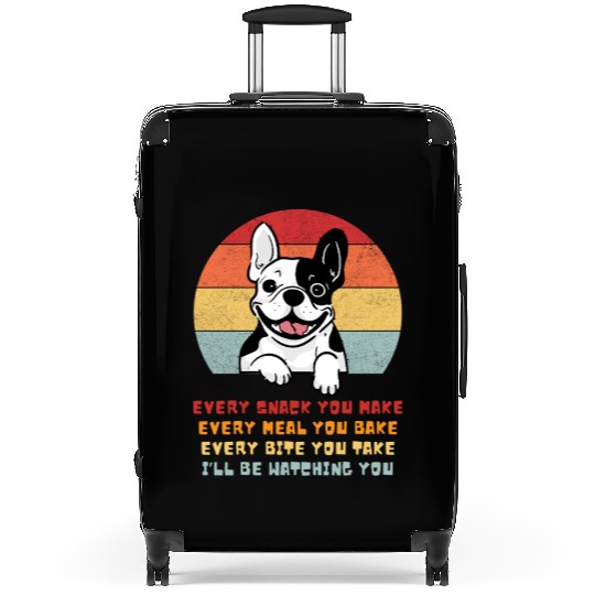 French Bulldog Funny Watching You Snack Parody Suitcases