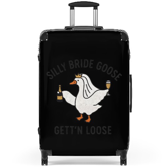 Embroidered Silly Goose Bride Funny Goose Lover Suitcases