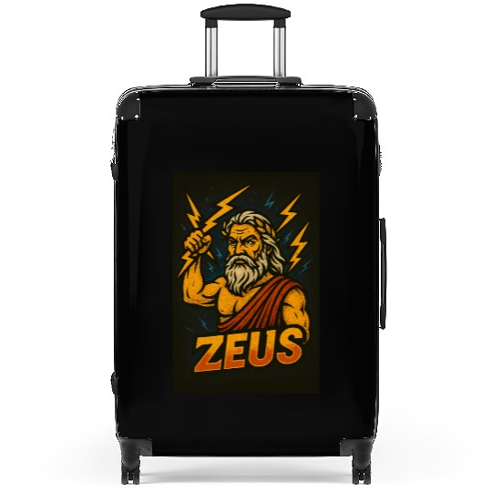 Epic Zeus Thunderbolt Illustration Suitcases