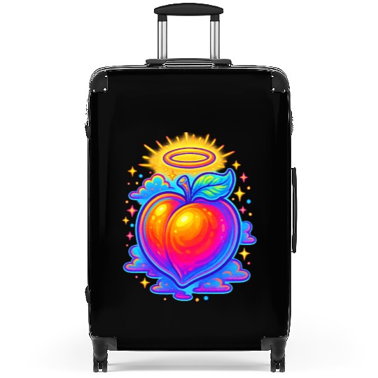 Neon peach divine Suitcases