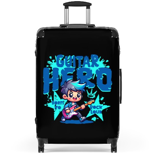 Guitar Hero Kid – Cute Rock Star Cartoon Suitcases | Bor