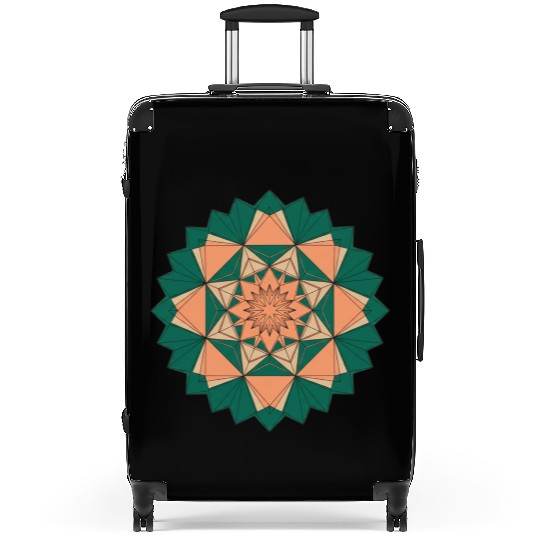 Abstract Starburst Mandala Suitcases