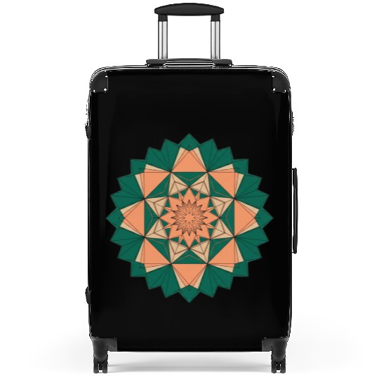 Abstract Starburst Mandala Suitcases