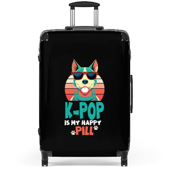 Kpop Happy Pill Corgi Dog Korean Pop Merch K-pop M Suitcases