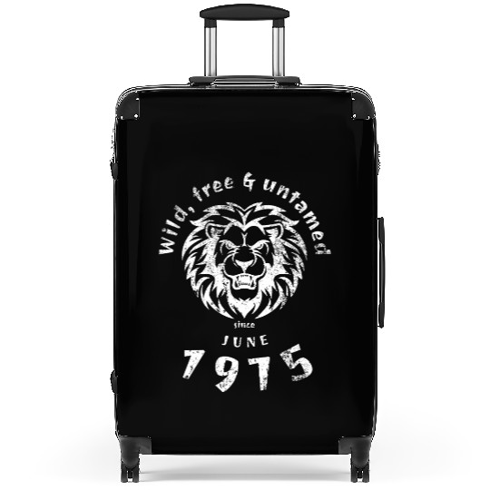 50th birthday Wild, free & untamed since 06/1975 Suitcases