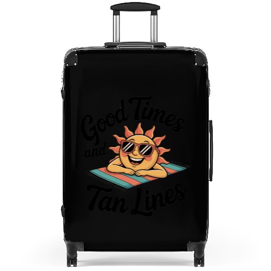 Sunshine Sunset Tan Lines Artwork Suitcases