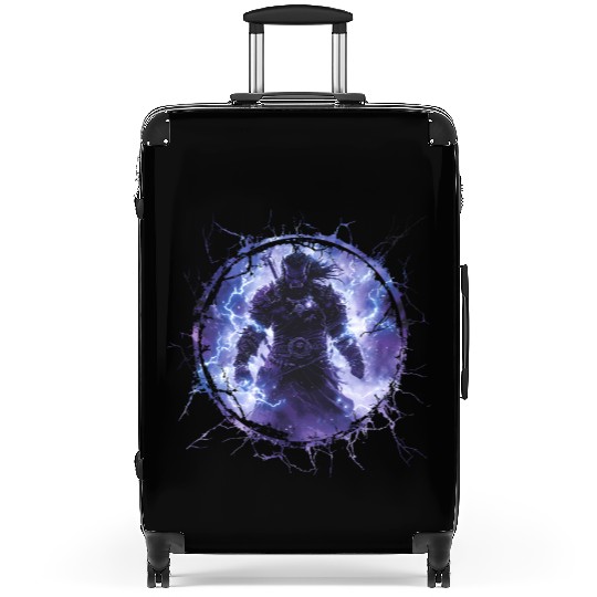 Thunder Warrior With Lightning Magic Fantasy Style Suitcases