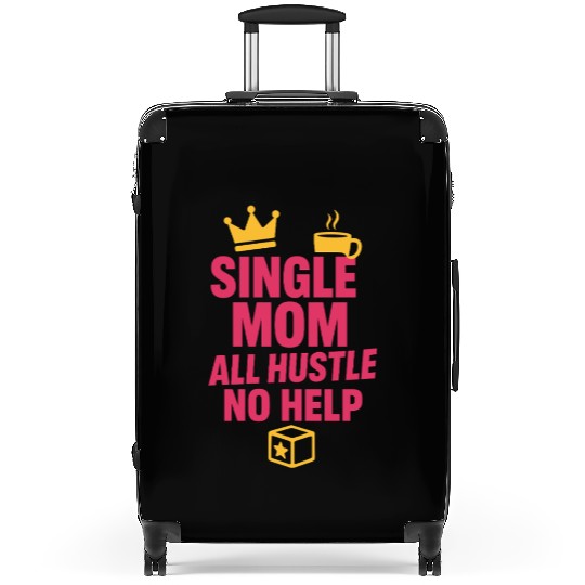 Single Mom Life Chaos Coordinator Wine Coffee Suitcases