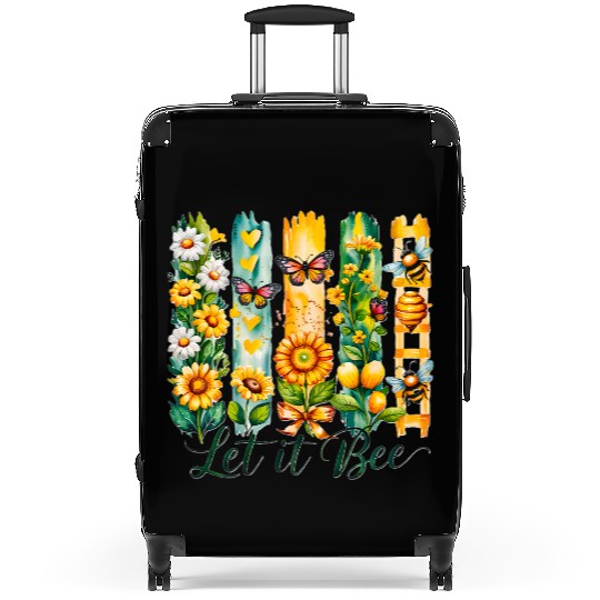 Let It Bee Positivity Spring Summer Suitcases