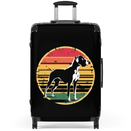 Retro Vintage Great Dane Dog Lover Gifts for Men Suitcases