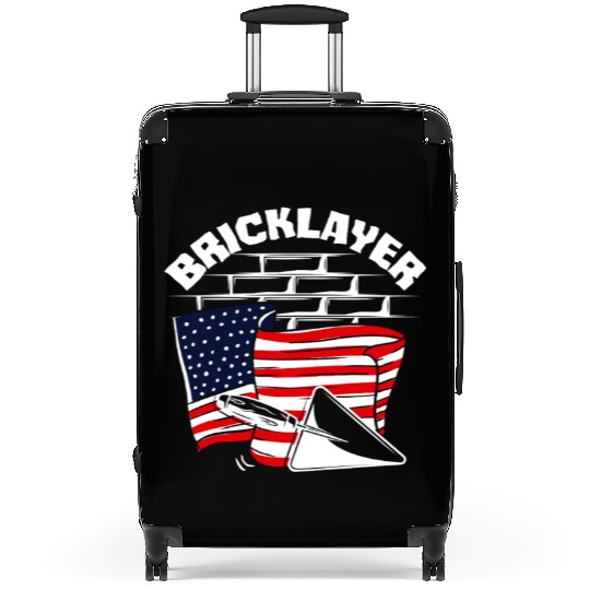 Bricklayer American Pride Flag Design Suitcases