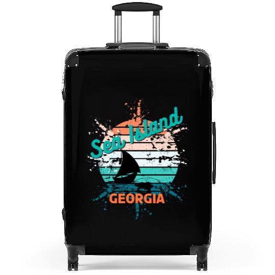 Seaside Serenity Georgia Graphic Suitcases