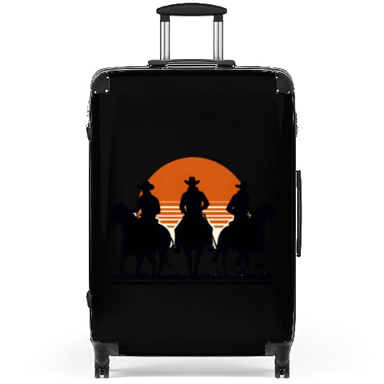 Western Riders at Sunset Suitcases