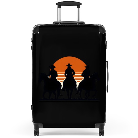 Western Riders at Sunset Suitcases