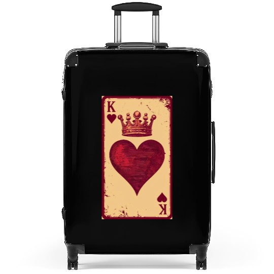 Vintage King of Hearts Suitcases