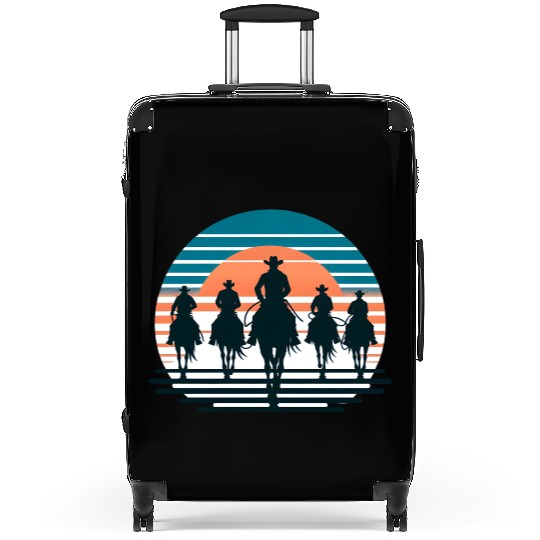 Vintage Cowboy Silhouette Suitcases