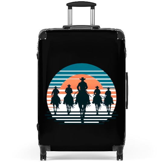 Vintage Cowboy Silhouette Suitcases