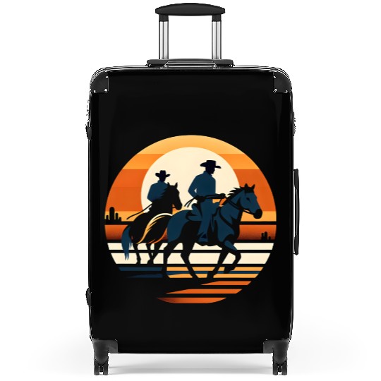 Western Cowboys Silhouette Suitcases