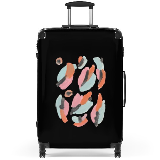 Abstract pastel watercolour painting pattern Suitcases