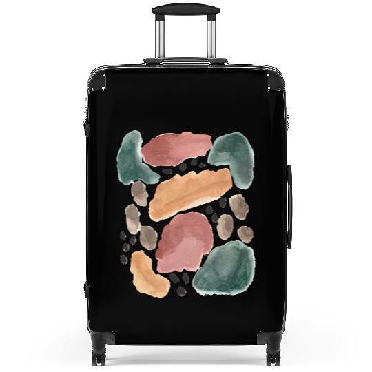 Abstract pastel watercolour painting pattern Suitcases