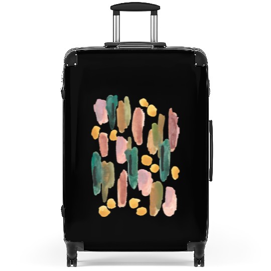 Abstract pastel watercolour painting pattern Suitcases