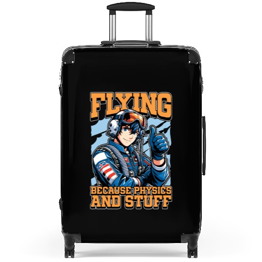 Aerobatic Pilot Flying Because Physics Aviation Suitcases