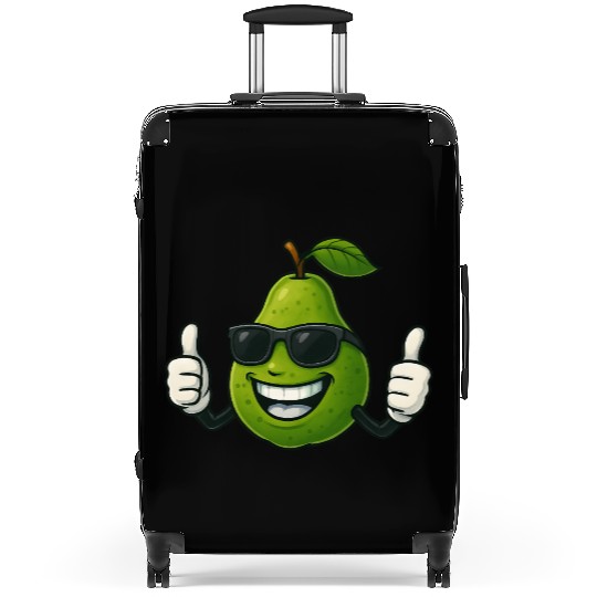 Cute cartoon pear guava fruit summer joy Suitcases