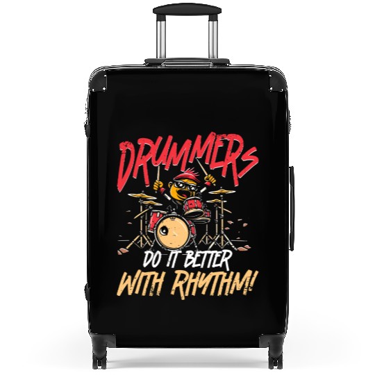 Drummer Drumming Suitcases