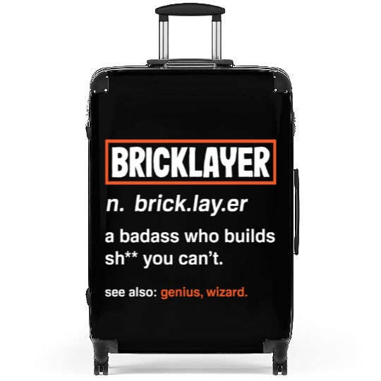 Bricklayer Definition Genius Wizard Humor Suitcases