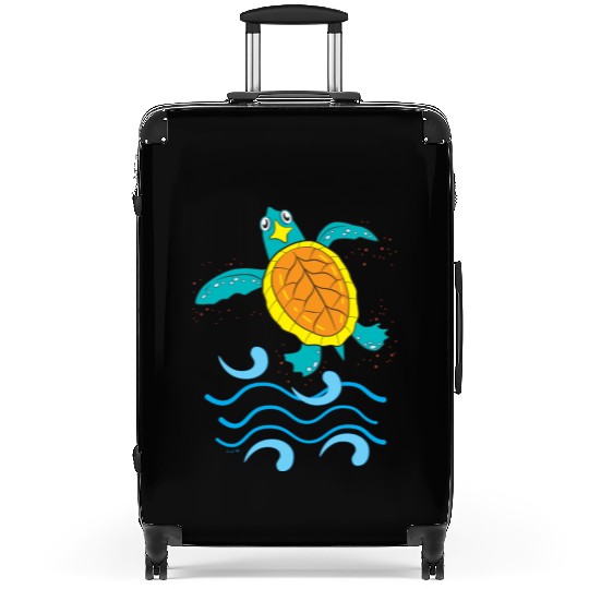 Cute Hawksbill Baby Sea Turtle Suitcases