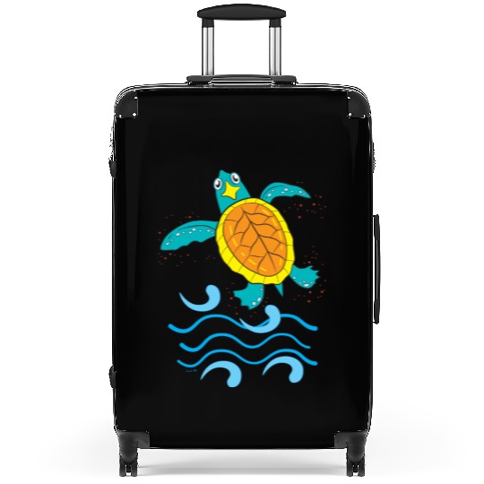 Cute Hawksbill Baby Sea Turtle Suitcases