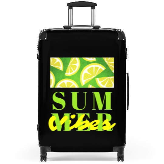 Lemon Fresh Summer Mood – Minimalist Citrus Art Suitcases