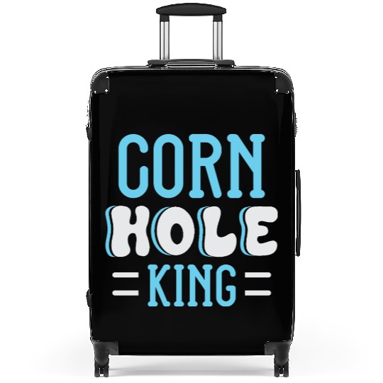 Cornhole King Distressed Badge Suitcases