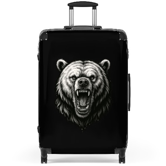 Fierce Roaring Bear Head Suitcases – Bold Wilderness