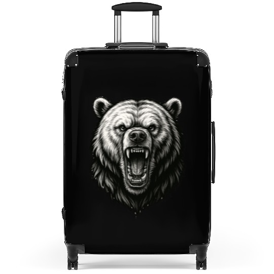 Fierce Roaring Bear Head Suitcases – Bold Wilderness