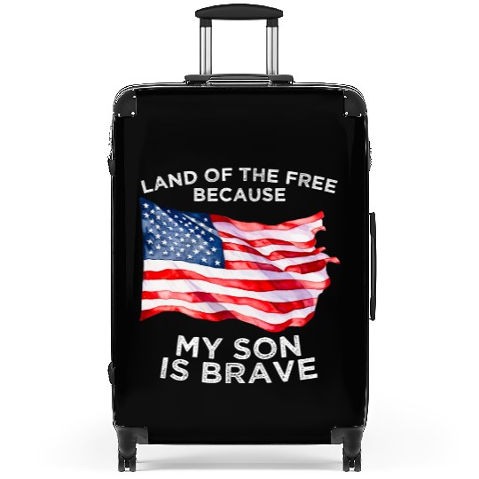 Land of the free because my son is brave USA Suitcases