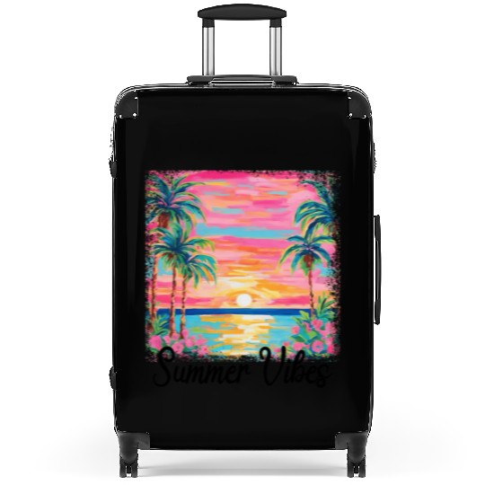 Summer Vibe Preppy Beach Suitcases