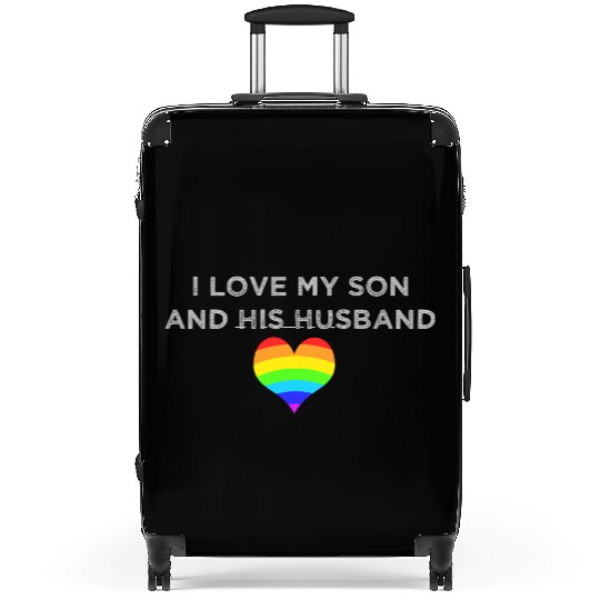 I love my son & his husband mom dad LGBTQ wedding Suitcases