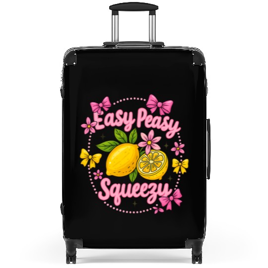 Preppy Lemon Summer Lemon Coquette Suitcases