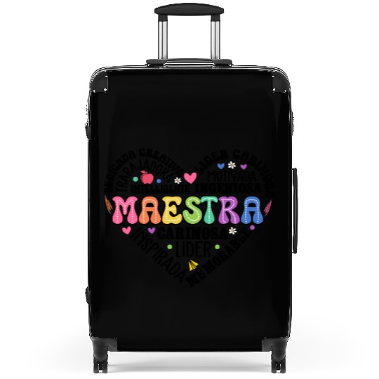 Teacher Maestra Spanish Teacher Heart Suitcases