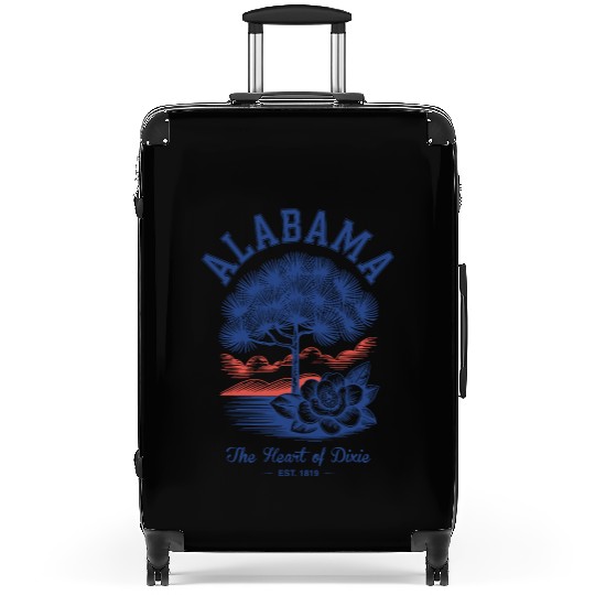 Albm State Outline – License Plate Art Suitcases