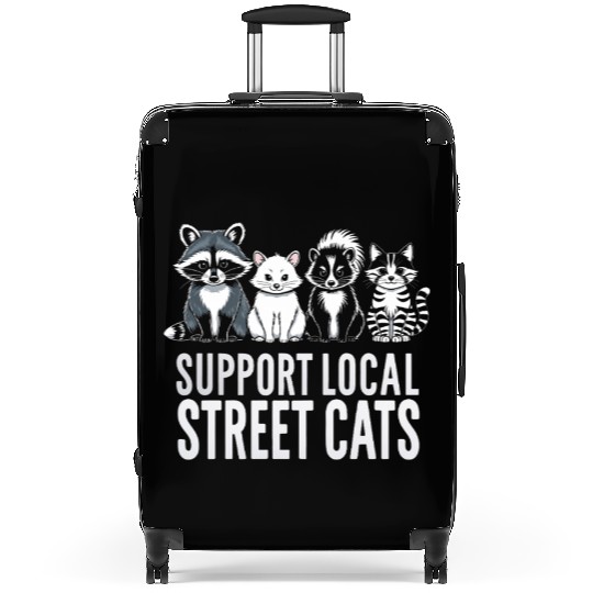 Support Local Street Cats Opossum Raccoon Suitcases