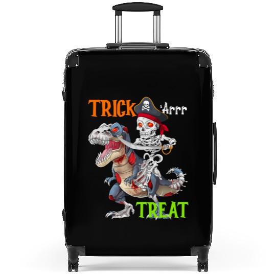 Halloween Zombie T rex Pirate Skeleton Trick Treat Suitcases