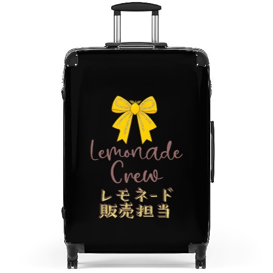 Lemonade Crew Yellow Bow Suitcases