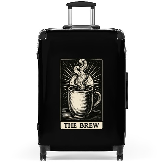 The Brew – Coffee Tarot Card in Vintage Ink Suitcases