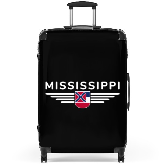 Mississippi State Flag Emblem Design Suitcases
