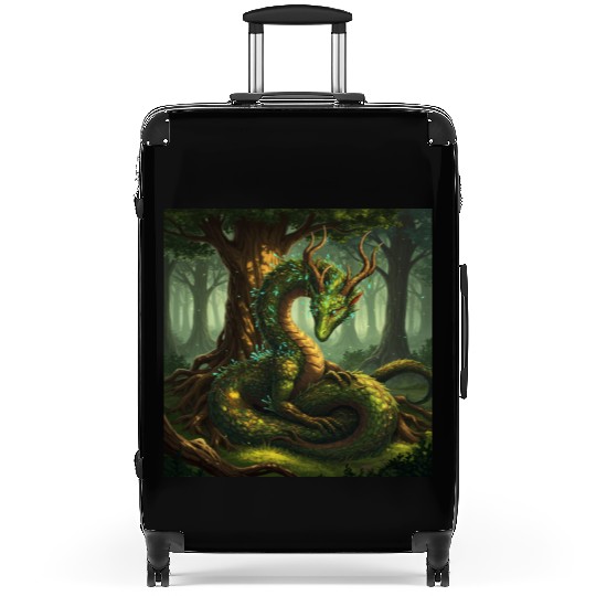 Enchanted Forest Serpent Design Suitcases