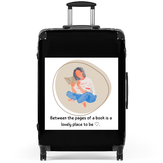 Between the pages of abook .book lover Suitcases
