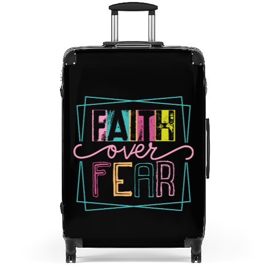 Christian Faith over Fear Suitcases