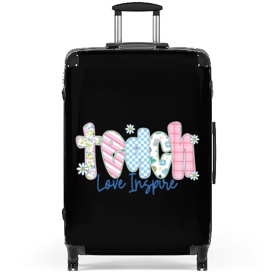 Preppy Teacher Teach Love Inspire Suitcases